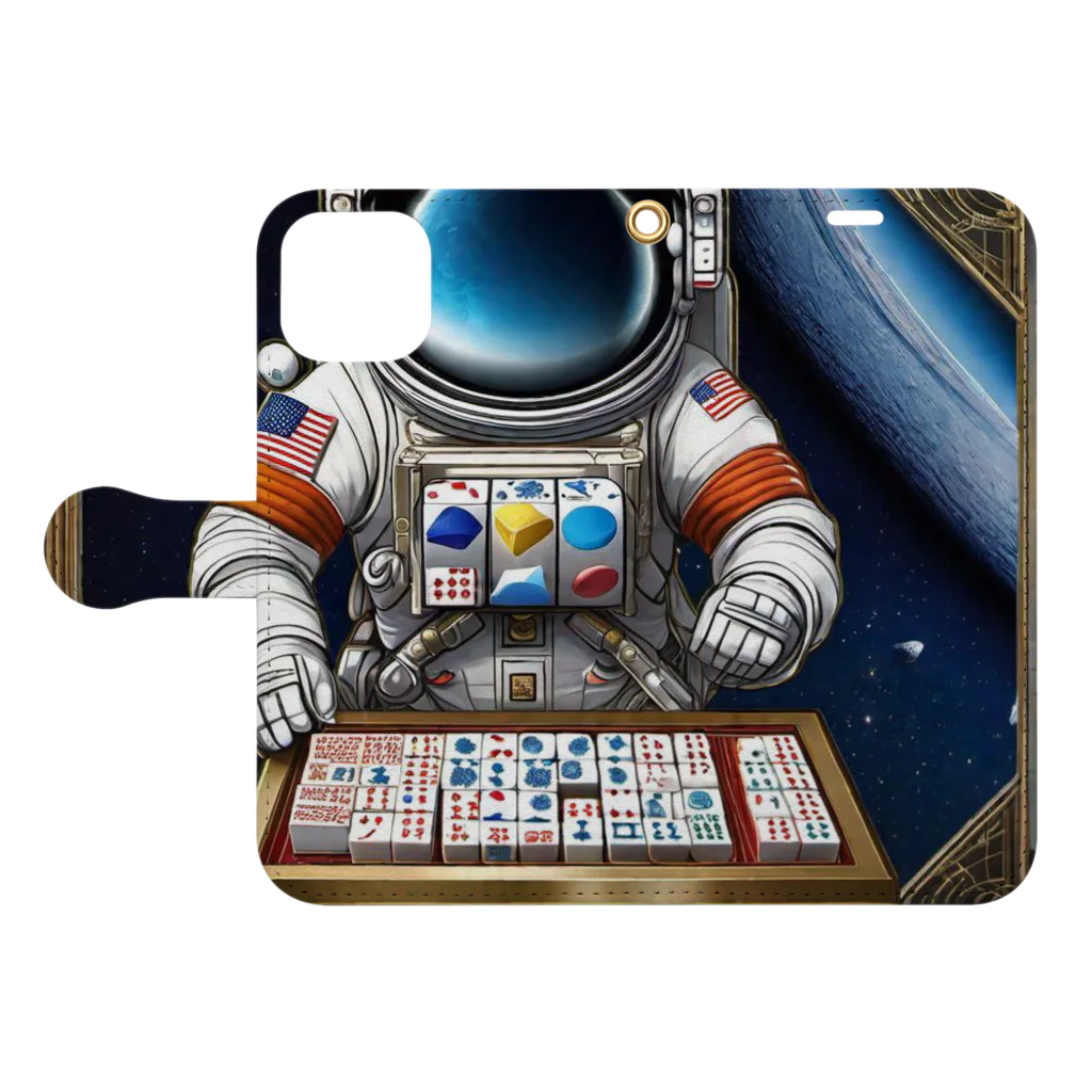 宇宙開発デザイン科の宇宙のギャンブラー Book-Style Smartphone Case:Opened (outside)