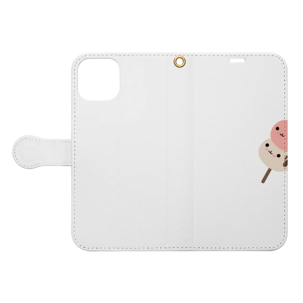 みたらし団子のふたたまちゃんのみたらし団子のふたたまちゃん Book-Style Smartphone Case:Opened (outside)