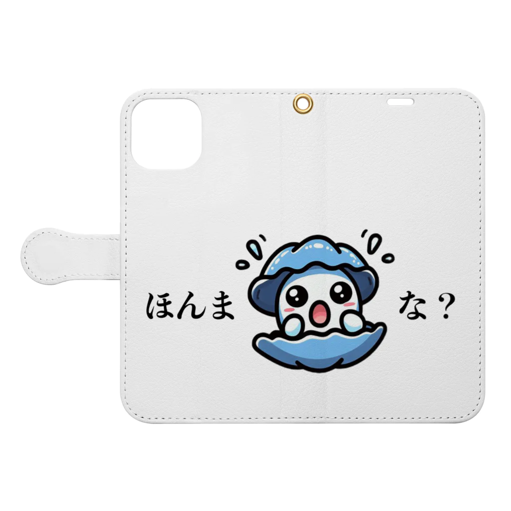 夢キャラSHOPの爆笑グッズほんまかいな？ Book-Style Smartphone Case:Opened (outside)