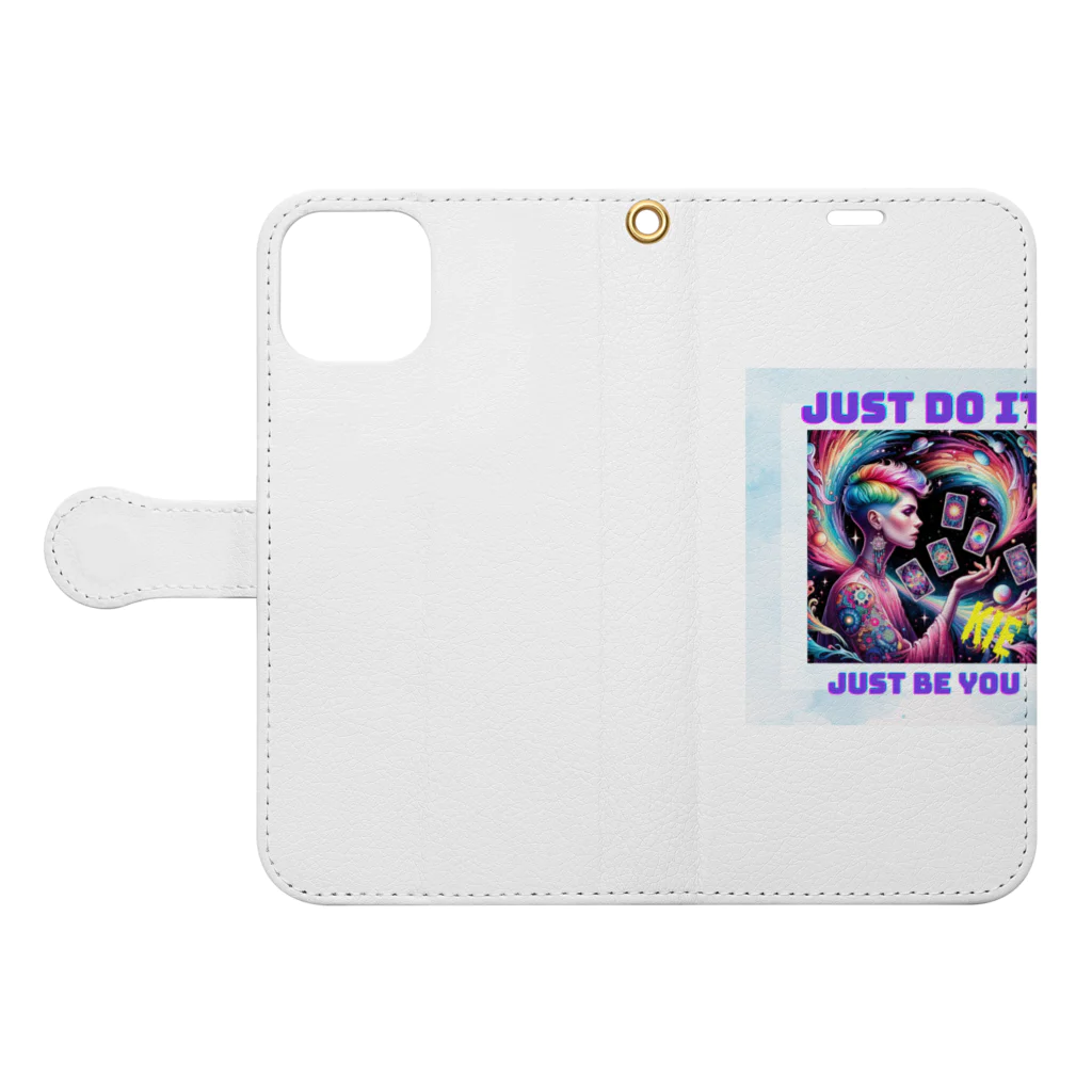 KIZUKI のJUST DO IT Book-Style Smartphone Case:Opened (outside)