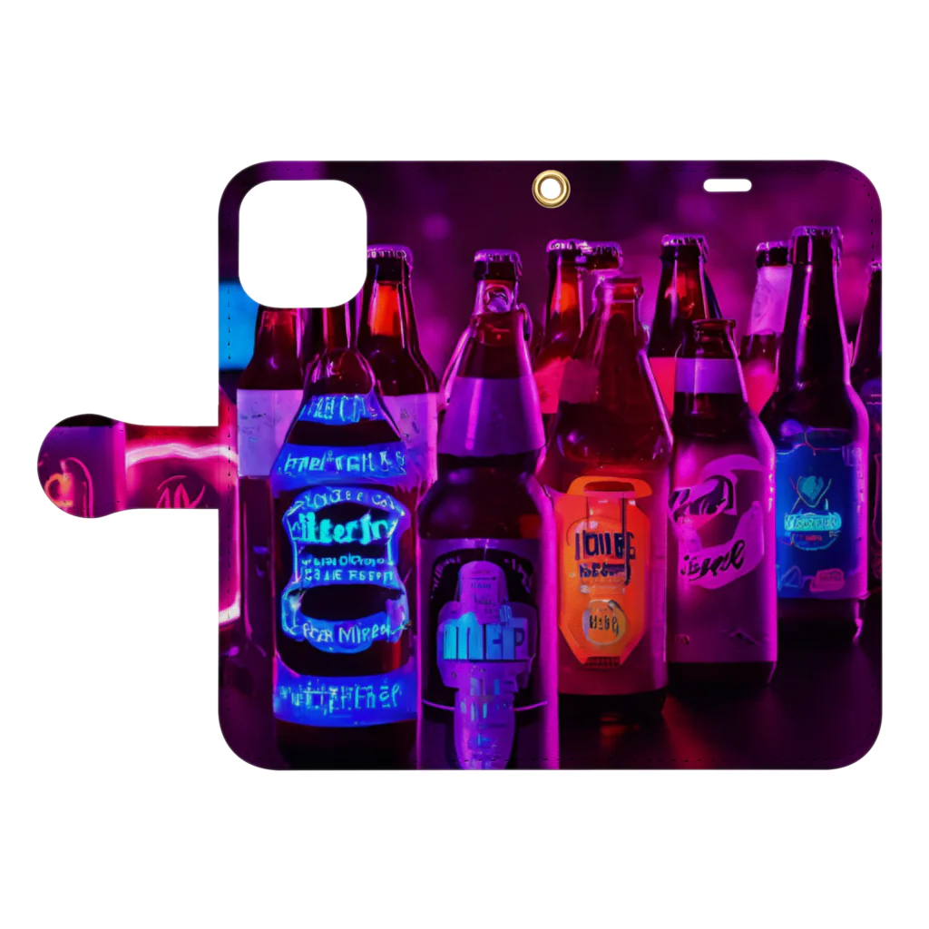 BEER7のBEER 手帳型スマホケースを開いた場合(外側)