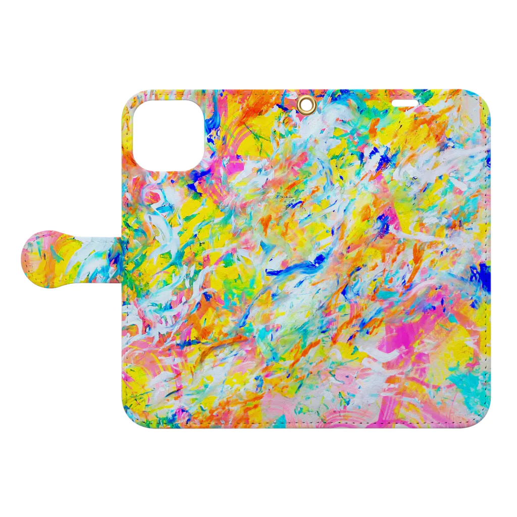 color me color worldのirodori Book-Style Smartphone Case:Opened (outside)