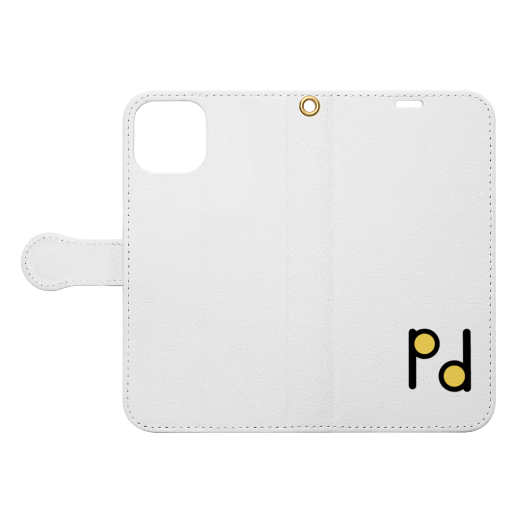 ピラミッディングデザインのｐとｄ Book-Style Smartphone Case:Opened (outside)