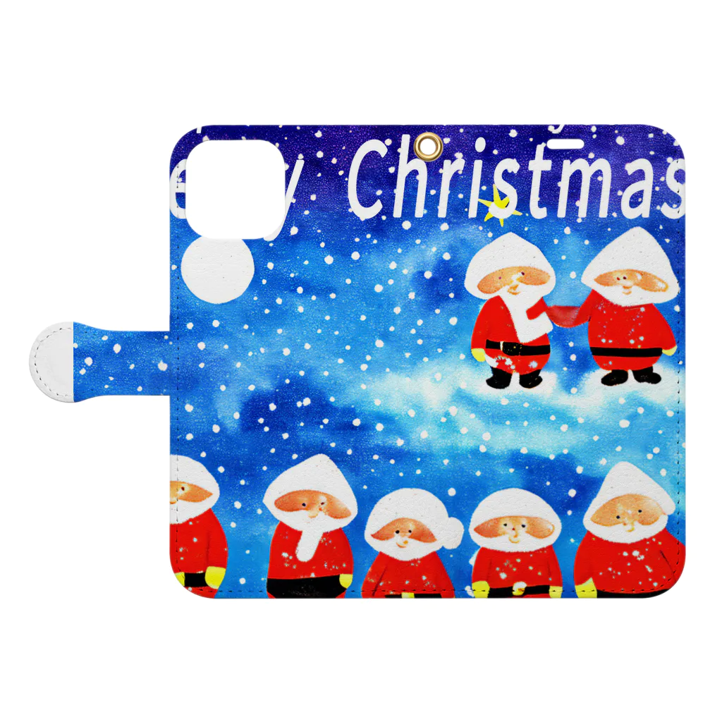 HirockDesignJapanの大切な人と過ごすクリスマス　spend christmas with you Book-Style Smartphone Case:Opened (outside)