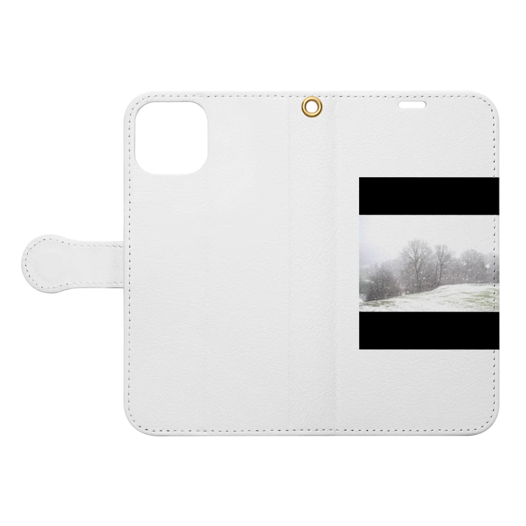 Zeceの雪原 Book-Style Smartphone Case:Opened (outside)