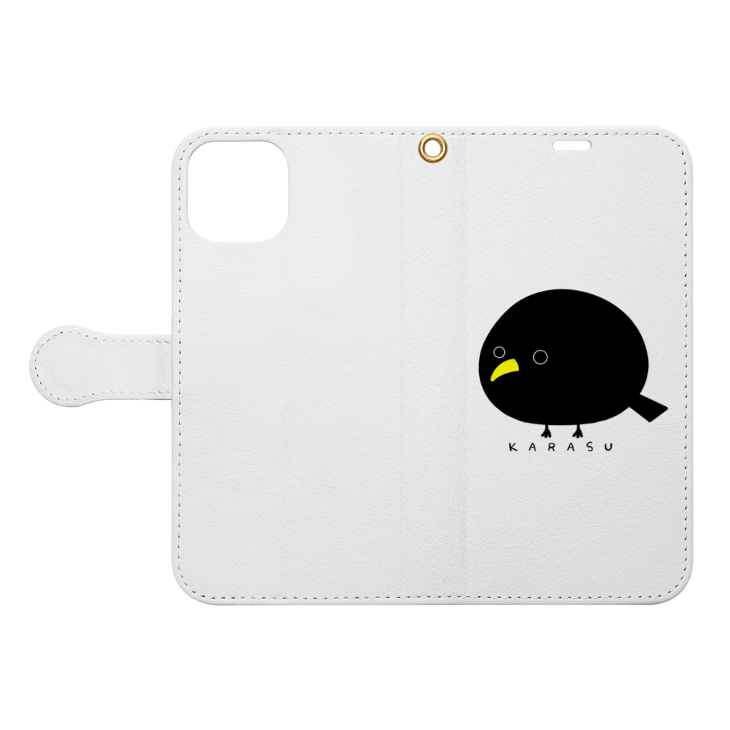 tsukav ShopのKARASU Book-Style Smartphone Case:Opened (outside)