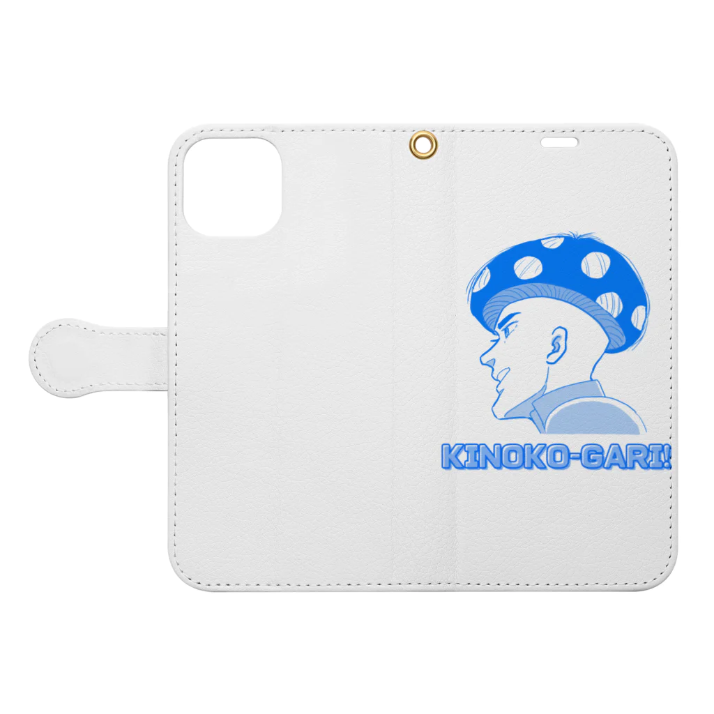 kazu_gのキノコがり Book-Style Smartphone Case:Opened (outside)