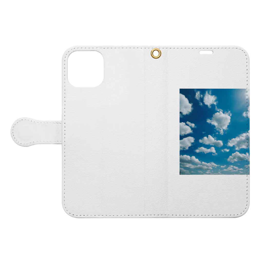 soraseaの青空　ぐ Book-Style Smartphone Case:Opened (outside)