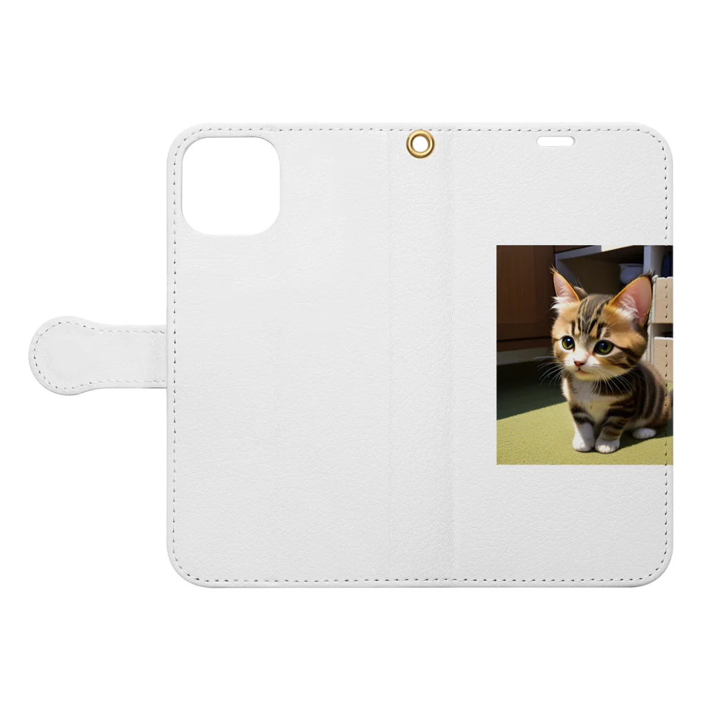 anagram12の子猫 Book-Style Smartphone Case:Opened (outside)