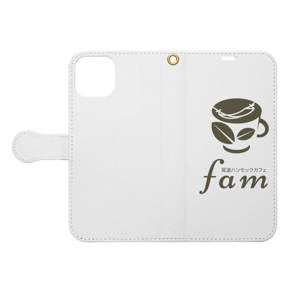 chicchi-famのハンモックカフェfam  Book-Style Smartphone Case:Opened (outside)