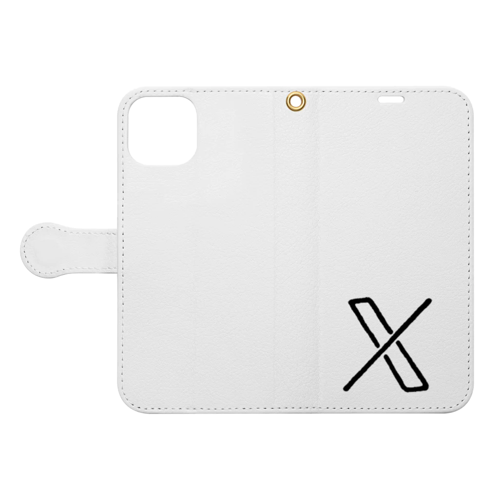 えあーずの透明なX Book-Style Smartphone Case:Opened (outside)