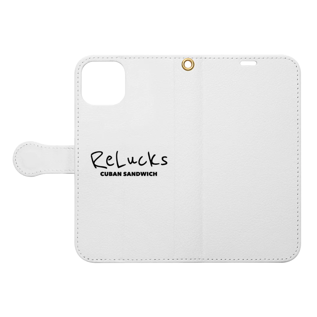 Relucksのロゴデザイン Book-Style Smartphone Case:Opened (outside)