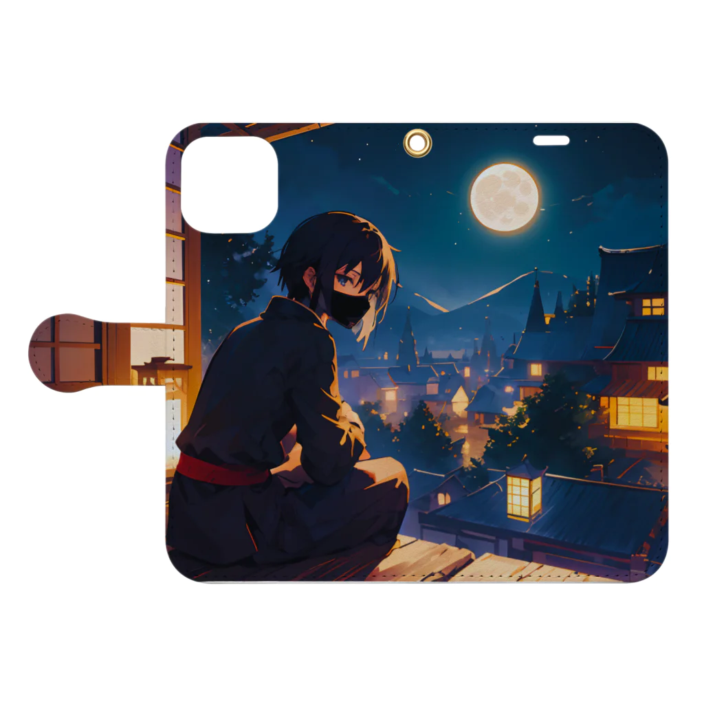 卯月なのかのHEROES Journey  〜英雄たちの旅〜　No.2「夜警」 Book-Style Smartphone Case:Opened (outside)