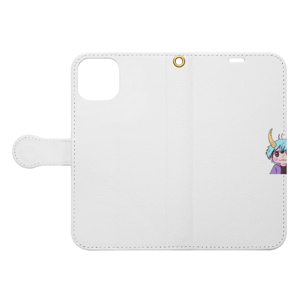 mitamu-のケイアク　 Book-Style Smartphone Case:Opened (outside)