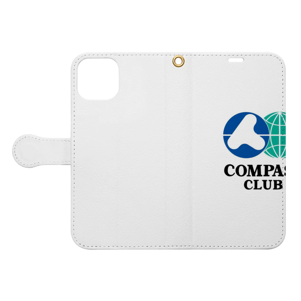 コンパスクラブ：東大阪の卓球場（無料体験あります）のコンパスクラブ （ロゴ） Book-Style Smartphone Case:Opened (outside)
