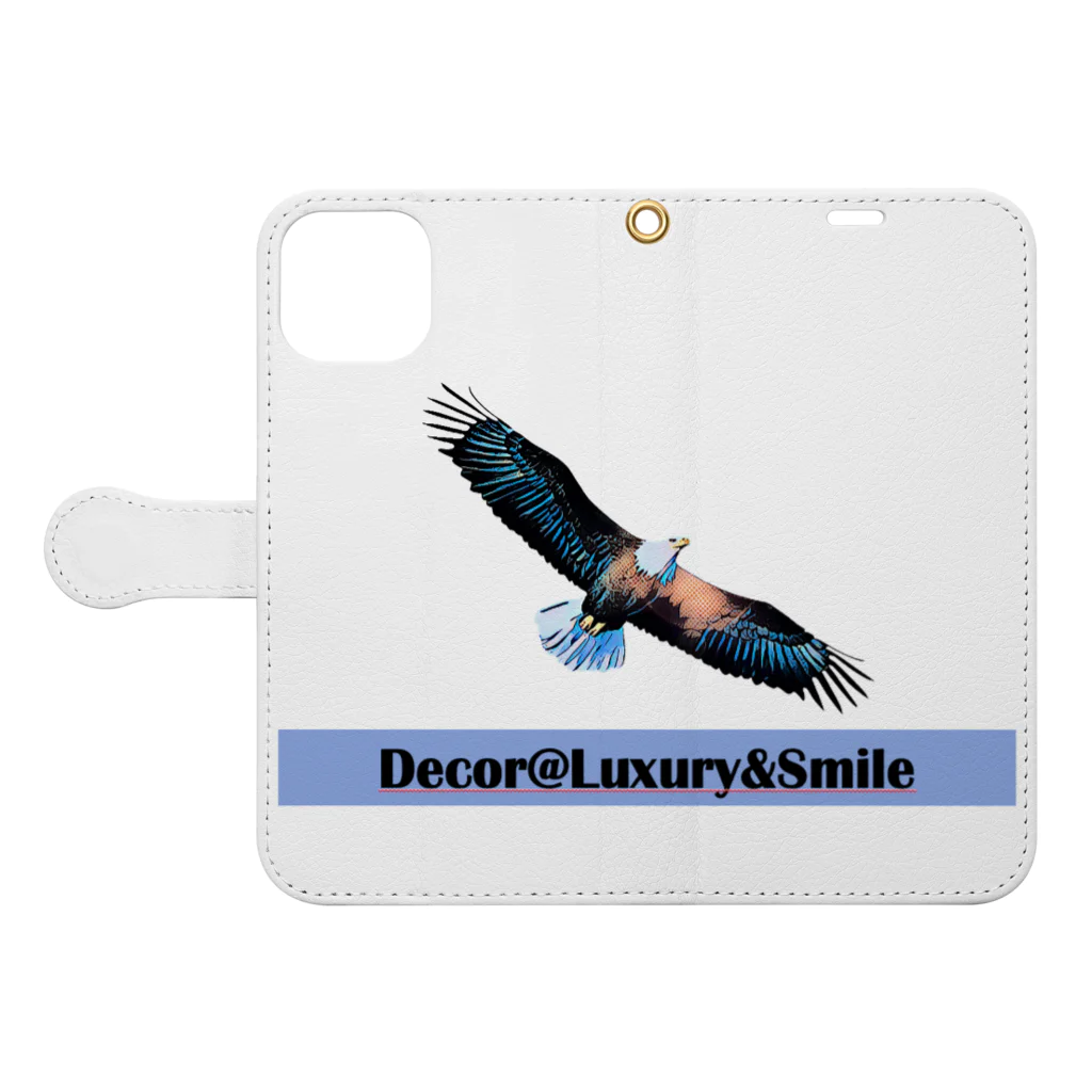 Decor&LuxuryVenusのDecor@Luxury&SmileロゴEagles Book-Style Smartphone Case:Opened (outside)