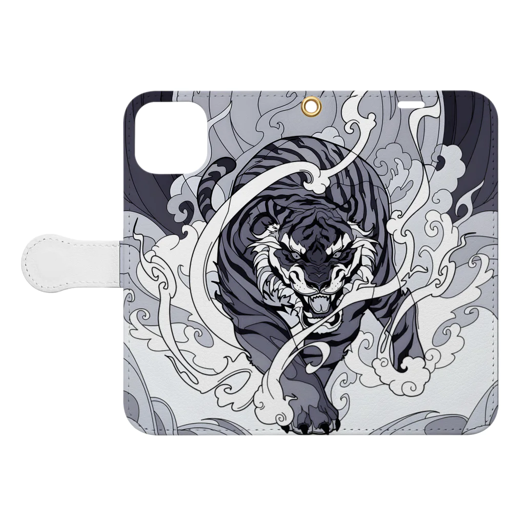 Moichi Designs Shop-2023の神虎 Book-Style Smartphone Case:Opened (outside)