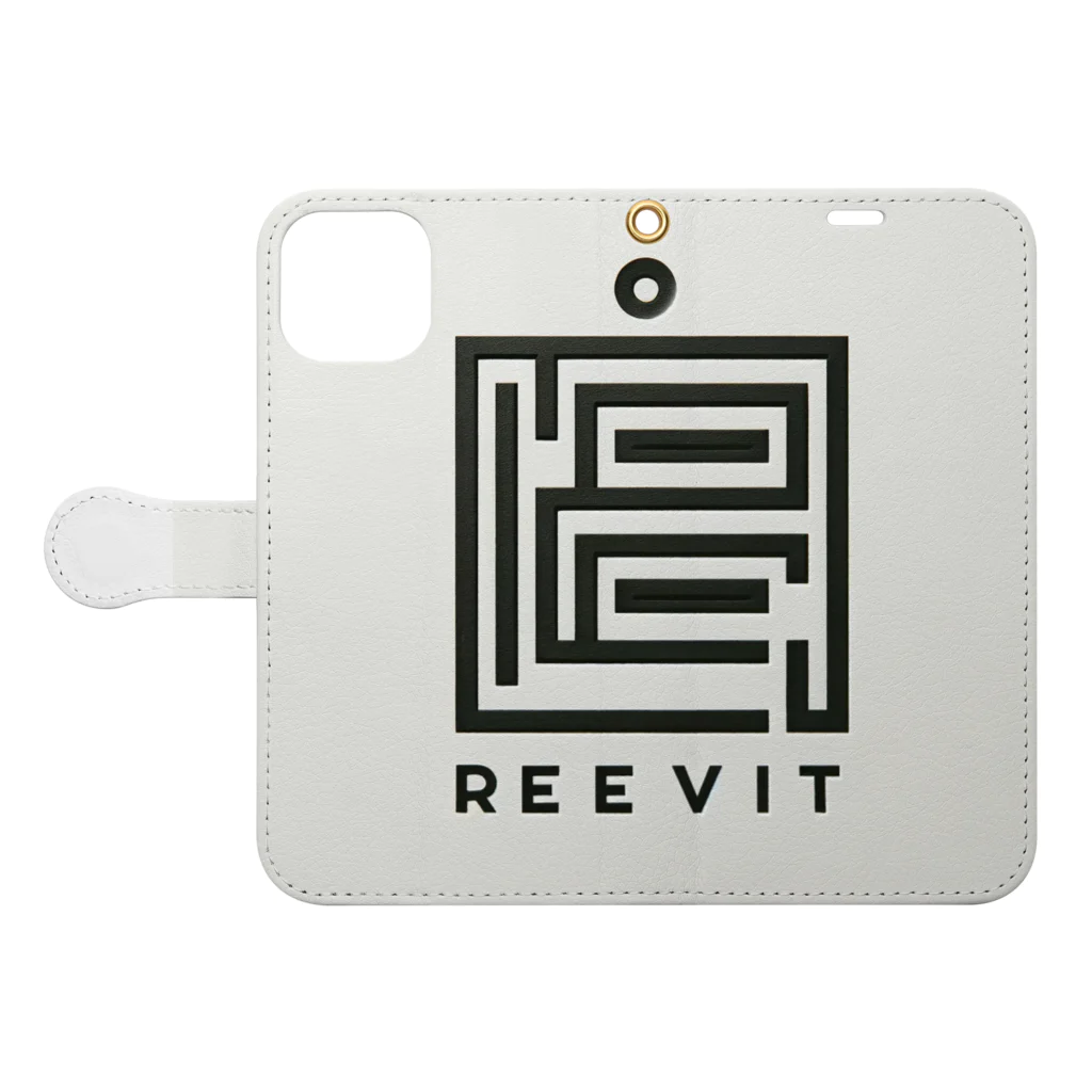 レイビットのREEVIT（レイビット） 手帳型スマホケースを開いた場合(外側)