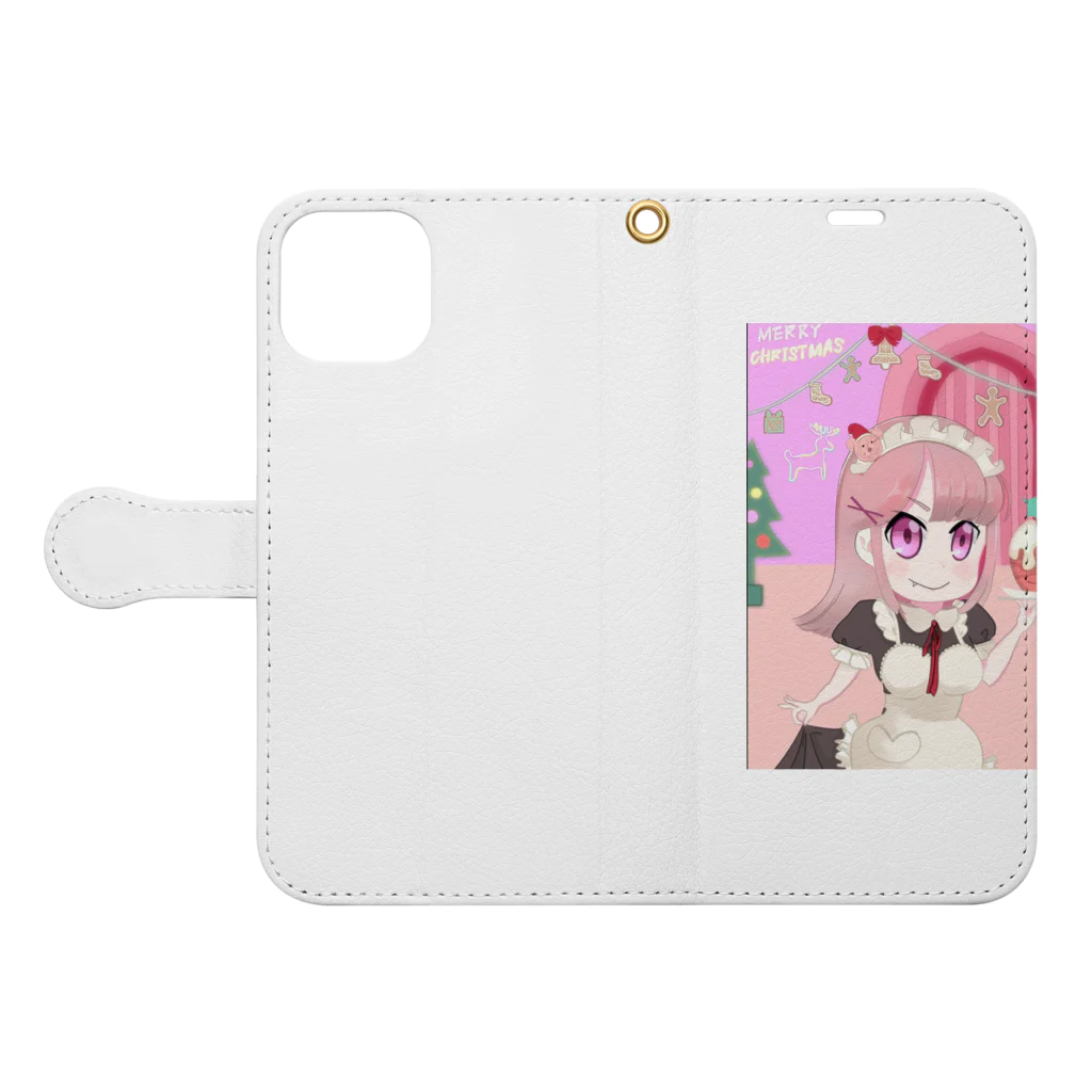 ラッキーLOVEのじらいっ娘 Book-Style Smartphone Case:Opened (outside)
