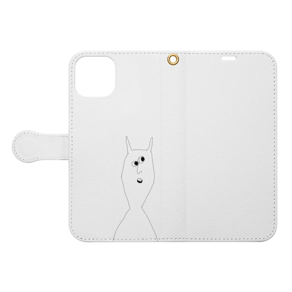 artworksのなめくん Book-Style Smartphone Case:Opened (outside)