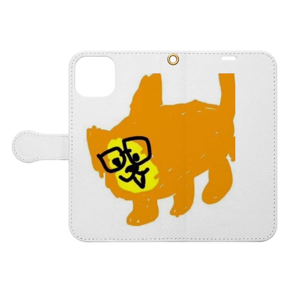inukkorokkeの犬のコロッケ Book-Style Smartphone Case:Opened (outside)