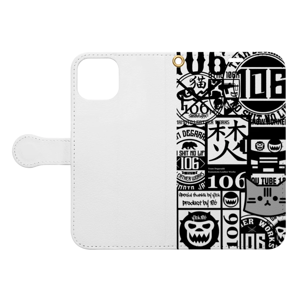 team degarashiの106 mix Book-Style Smartphone Case:Opened (outside)