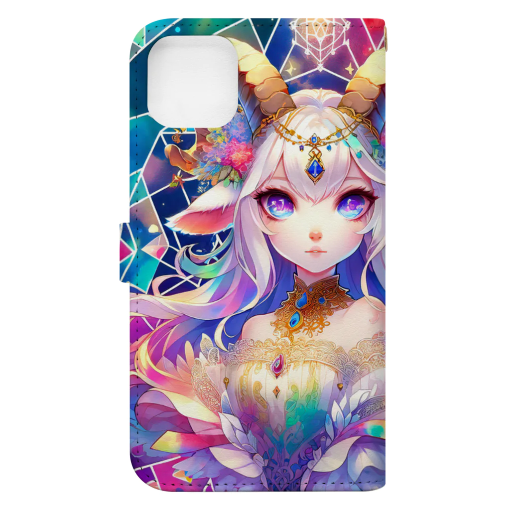 トトベス(T∴B∴M∴)🕊️の牧神パーンに奉献する清廉な山羊姫🐐 Book-Style Smartphone Case :back