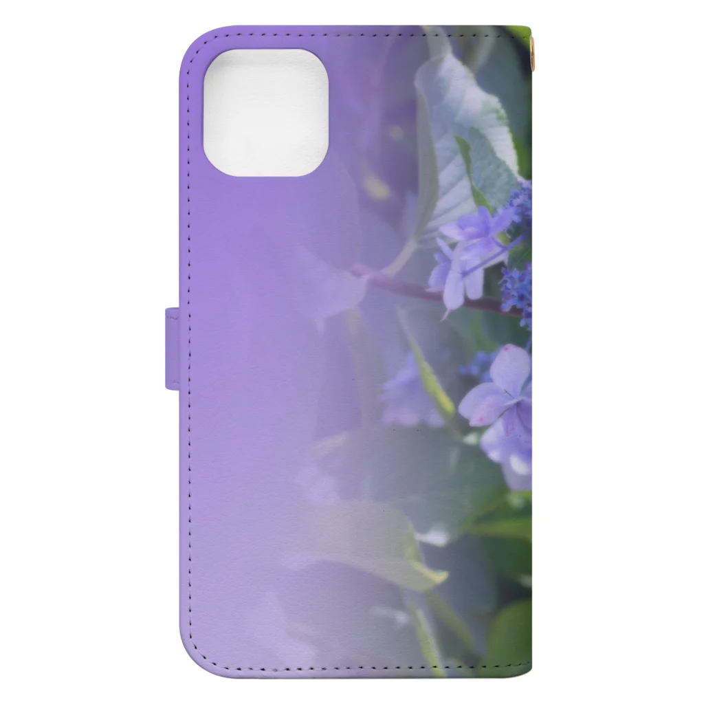 akane_art（茜音工房）の花フォト(アジサイ/紫） Book-Style Smartphone Case :back