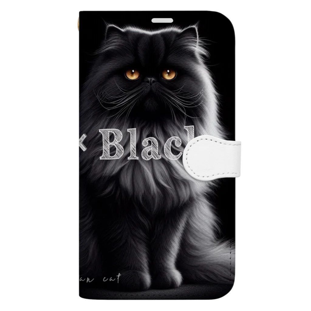 PALA's SHOP　cool、シュール、古風、和風、のPersian cat Book-Style Smartphone Case