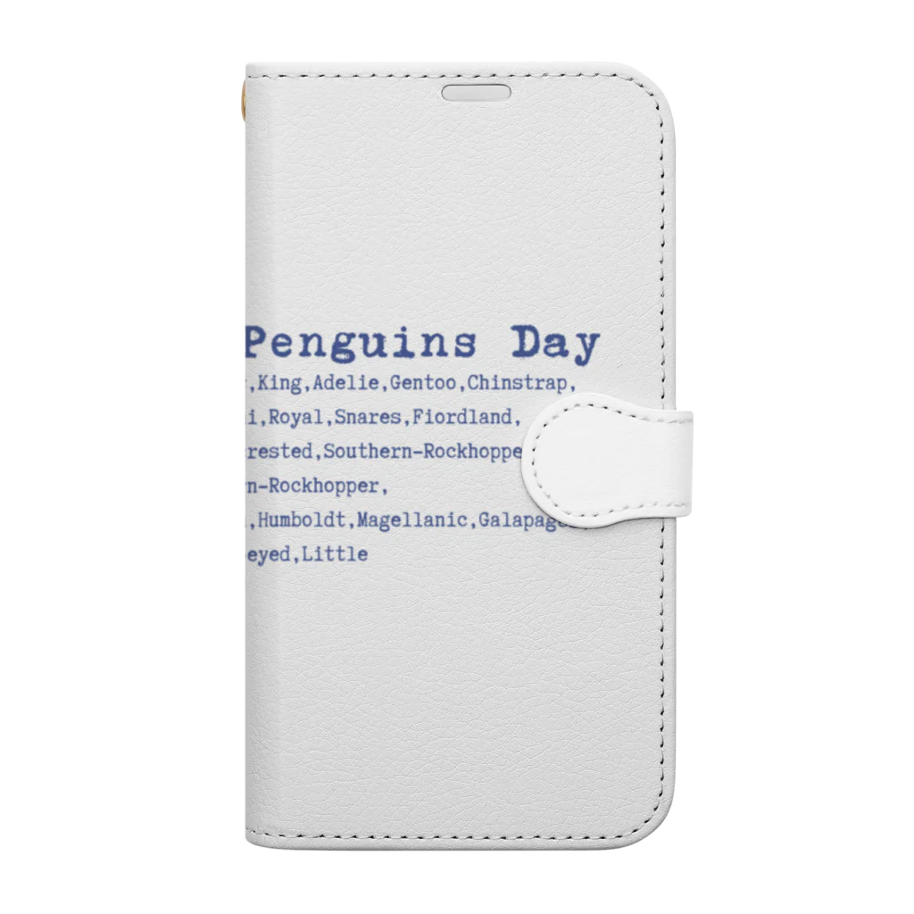 ヤママユ(ヤママユ・ペンギイナ)の-042518-World Penguins Day(Typewriter) Book-Style Smartphone Case