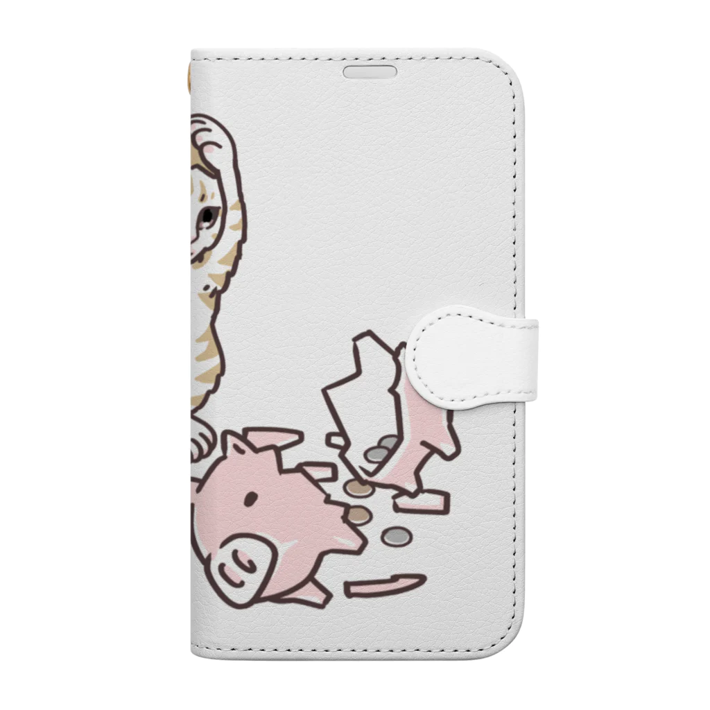 nya-mew（ニャーミュー）のやっちまったニャーちゃん Book-Style Smartphone Case