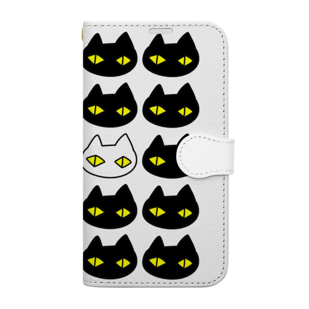 F2 Cat Design Shopの黒猫ボディーガード 001 Book-Style Smartphone Case