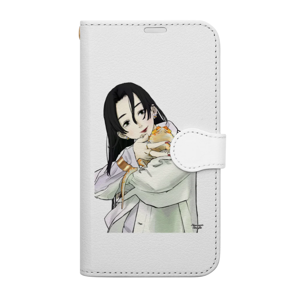 HermannStrasseのフトアゴと女の子 Book-Style Smartphone Case