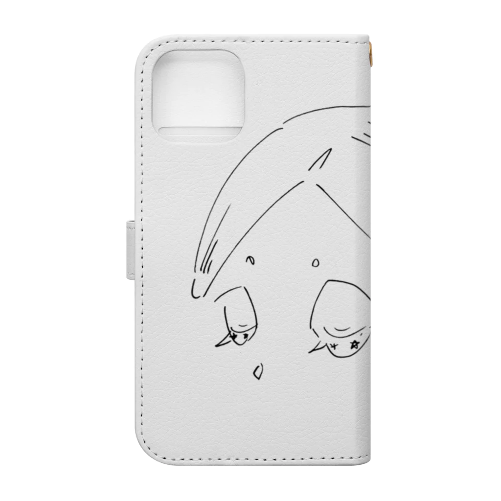 ryokoitoillustrationの伏し目ちゃん☆ Book-Style Smartphone Case :back