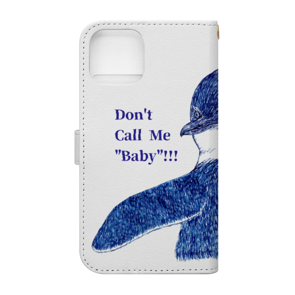 ヤママユ(ヤママユ・ペンギイナ)のFairy Penguin "Don't Call Me Baby!!!" Book-Style Smartphone Case :back