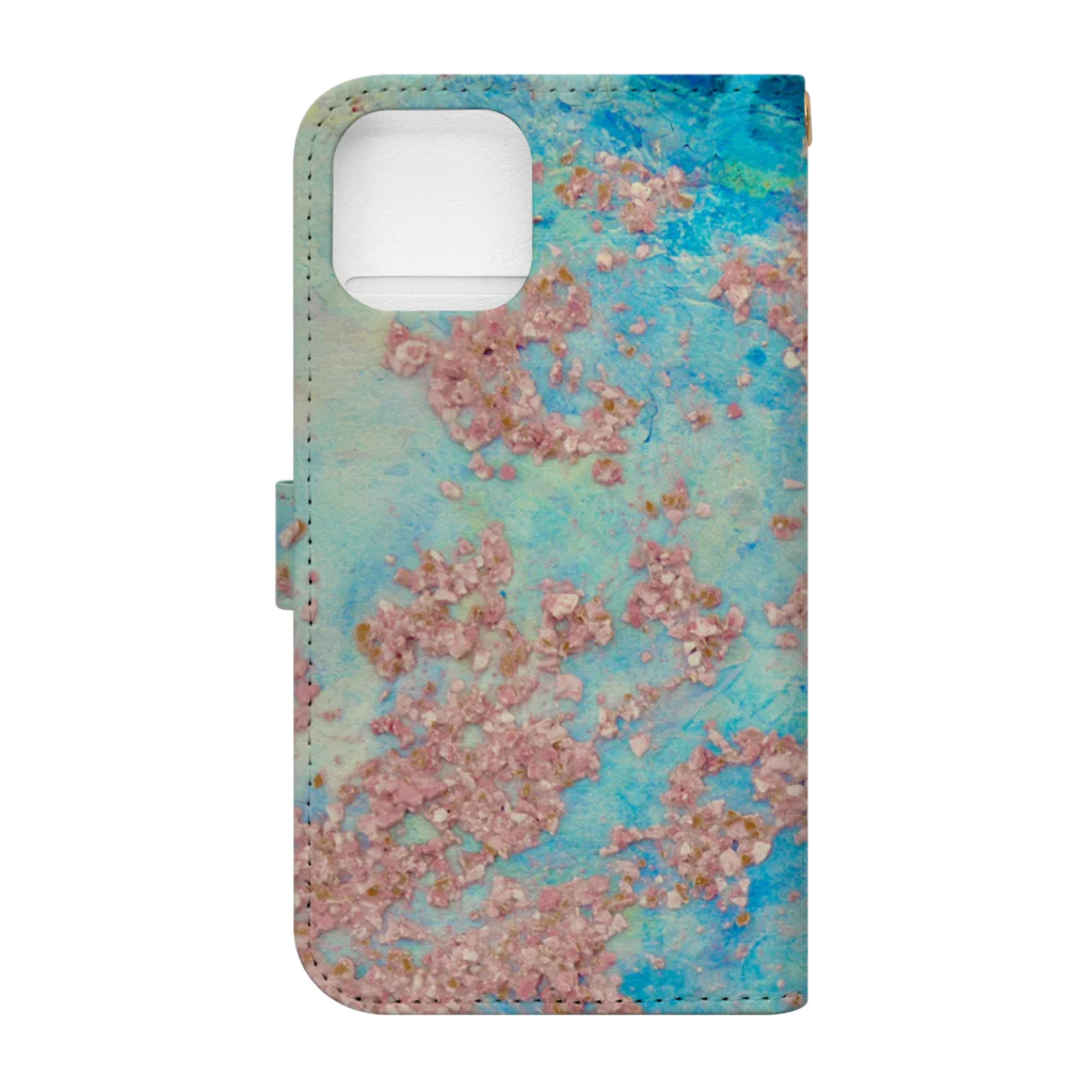 あわあーと工房の花筏 Book-Style Smartphone Case :back