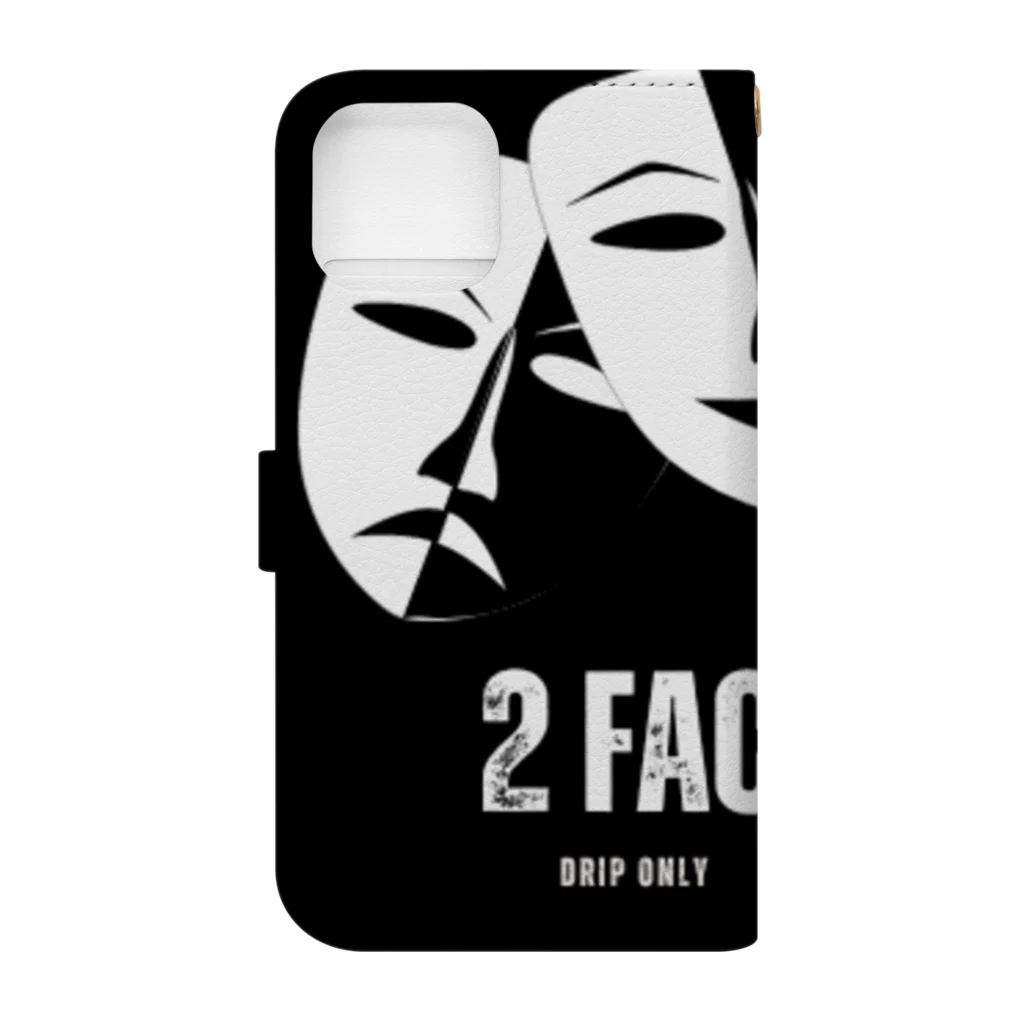 2FACE DRIPSTOREの2face iphone case 手帳型スマホケースの裏面