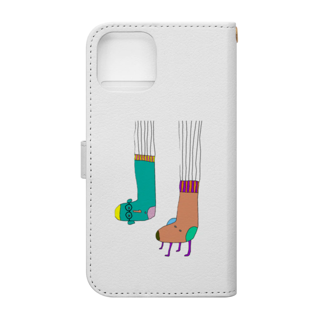 Henteco Mrs.BeriiのWe are friends! Book-Style Smartphone Case :back