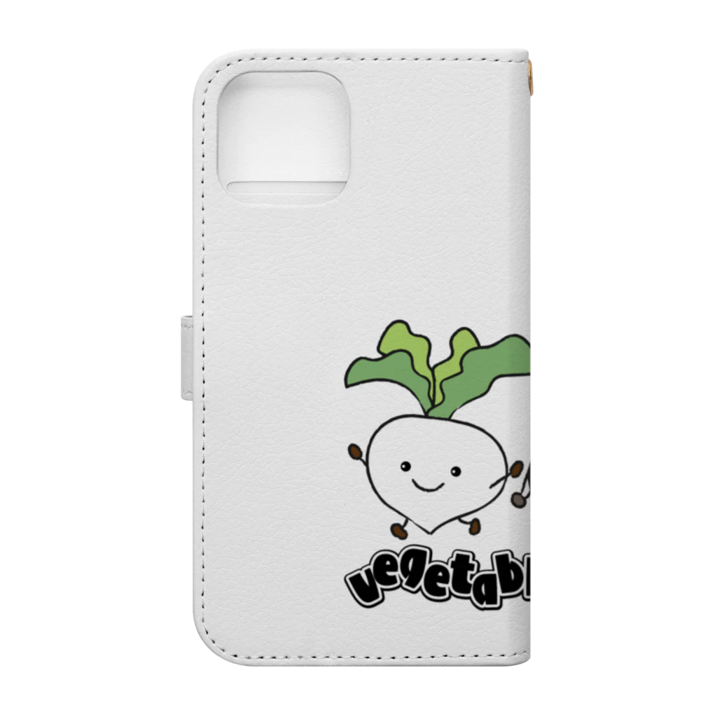 sari'sのvegetables marching Book-Style Smartphone Case :back