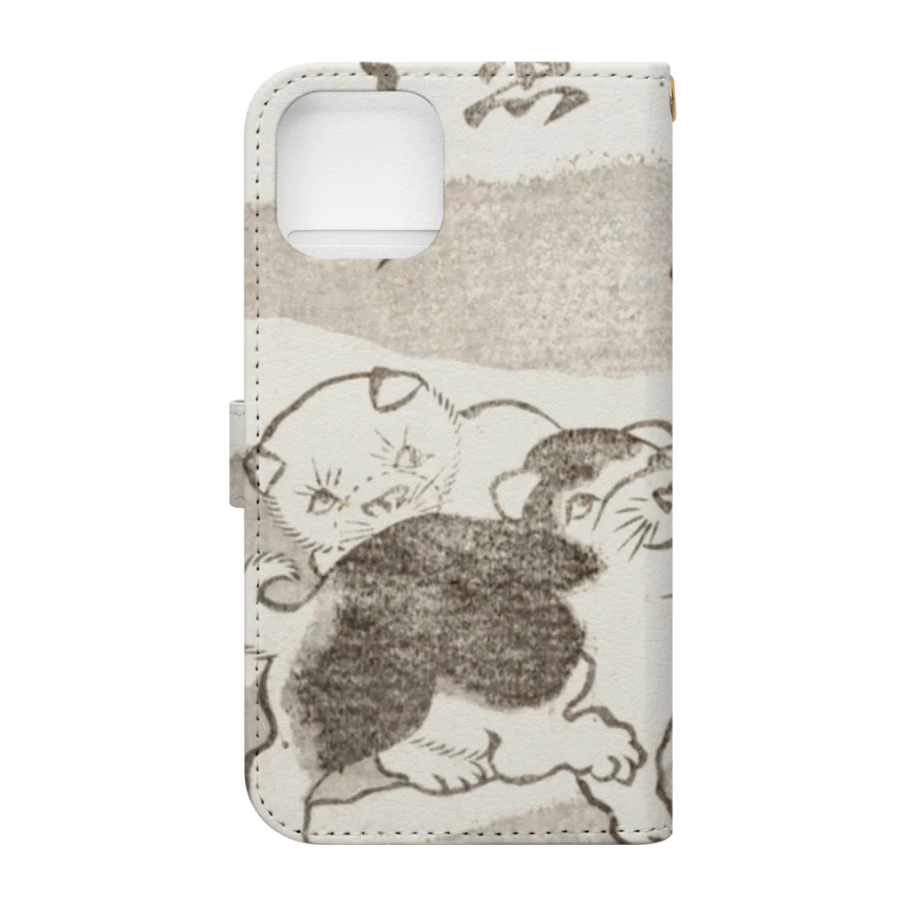 浮世絵ショップ のどぐろ　UKIYOE SHOP NODOGUROの犬　菊之烝きどり（無題）/ Kikunojo Kidori (untitled)  Book-Style Smartphone Case :back