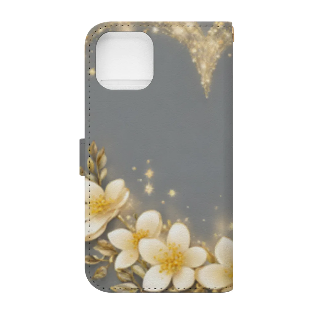 REINA-MAのAurora Petals Book-Style Smartphone Case :back