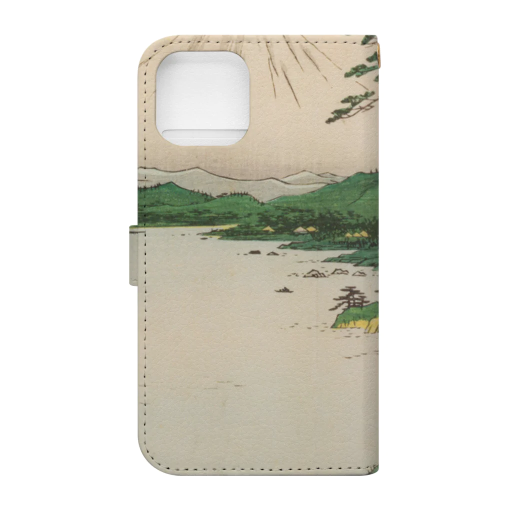 浮世絵屋の広重「冨二三十六景㉚　甲斐御坂越 」歌川広重の浮世絵 Book-Style Smartphone Case :back