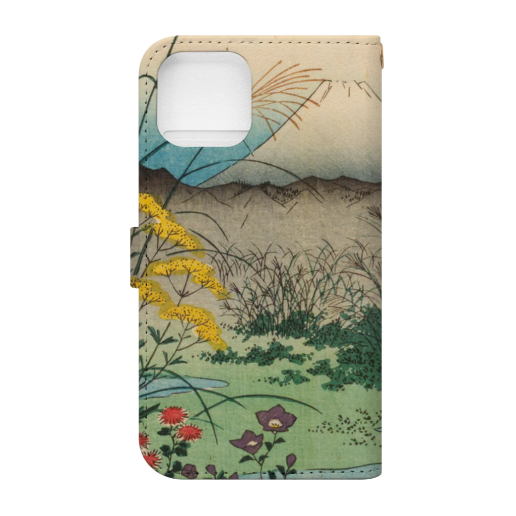 浮世絵屋の広重「冨二三十六景㉛　甲斐大月の原」歌川広重の浮世絵 Book-Style Smartphone Case :back