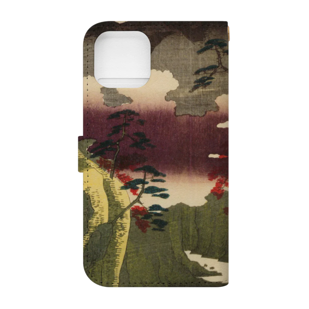 浮世絵屋の広重「冨二三十六景㉜　甲斐犬目峠」歌川広重の浮世絵 Book-Style Smartphone Case :back