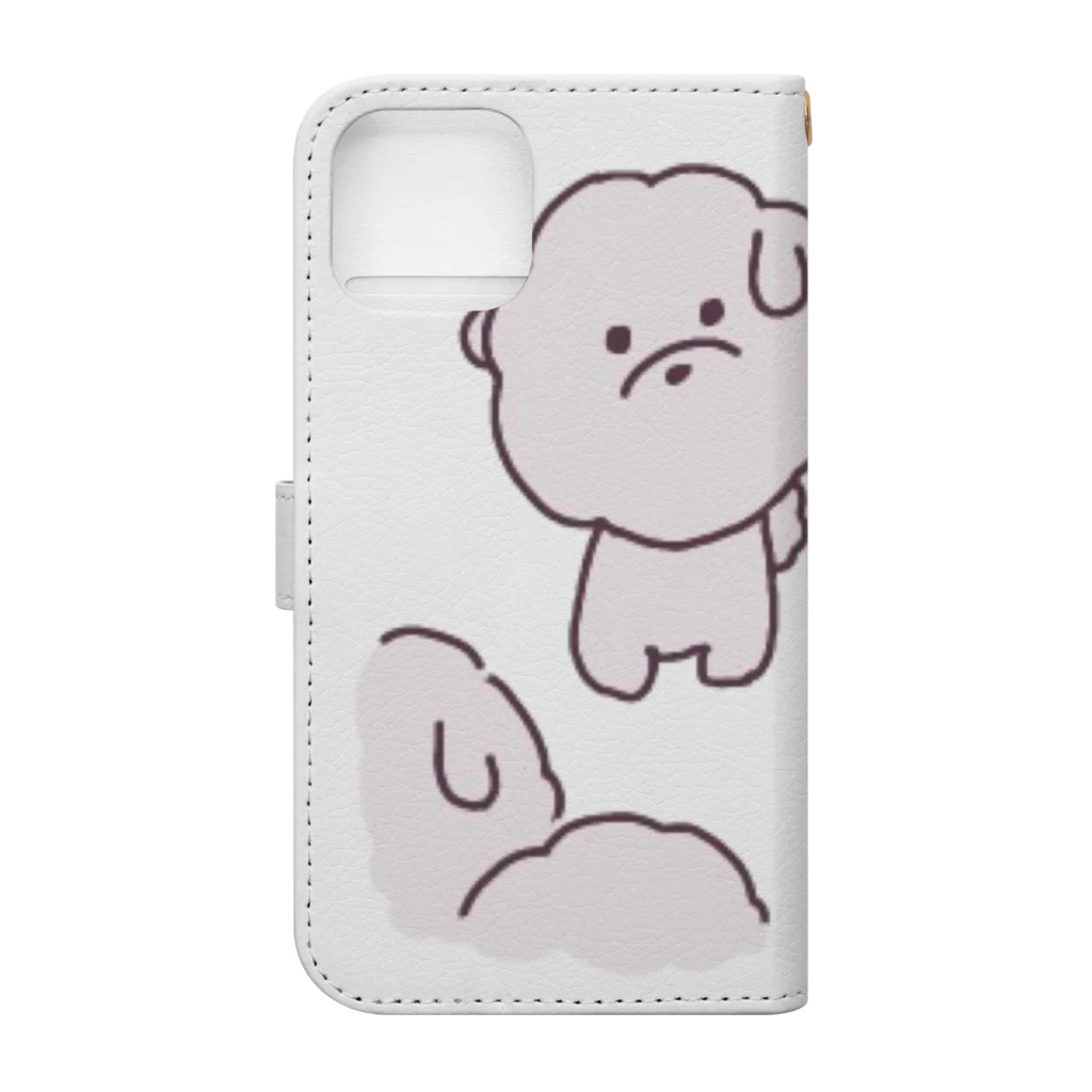 feee.co/フィー子(マーメイド)のふわもち犬の集い(井戸端会議) Book-Style Smartphone Case :back