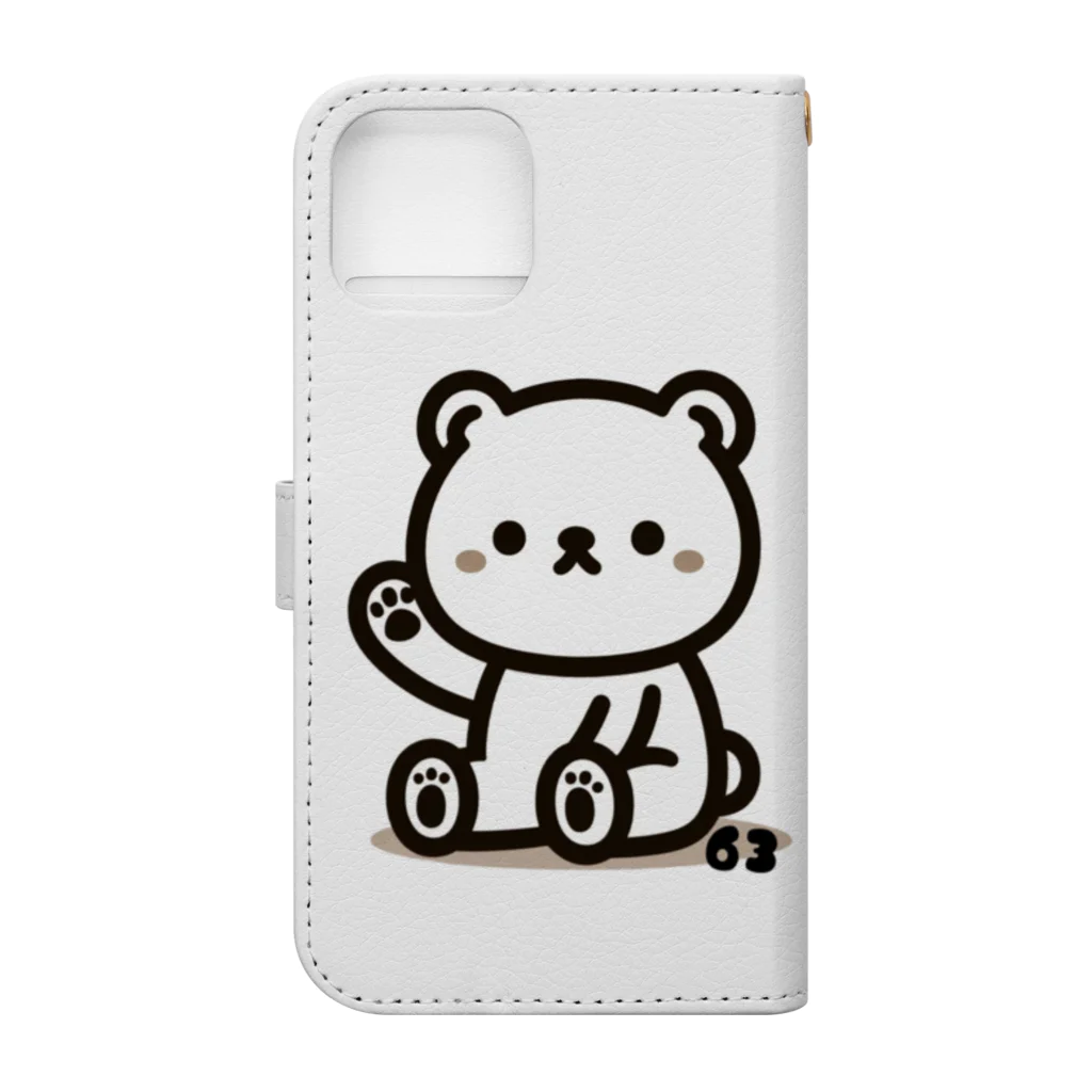 romiromi☆6363のROMIKUMA Book-Style Smartphone Case :back