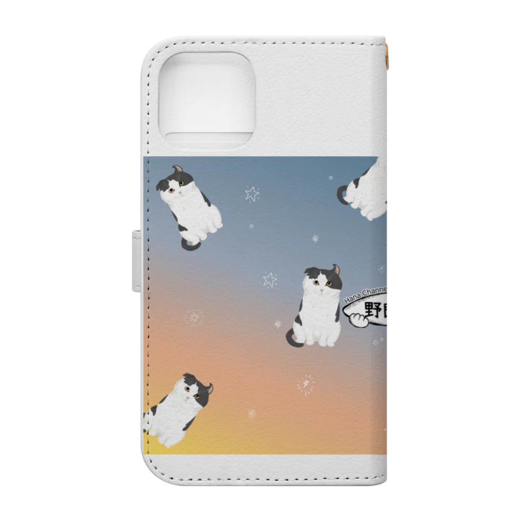HanaChannel_hogonekoLifeの野良猫食堂のアイドル猫パンちゃん Book-Style Smartphone Case :back