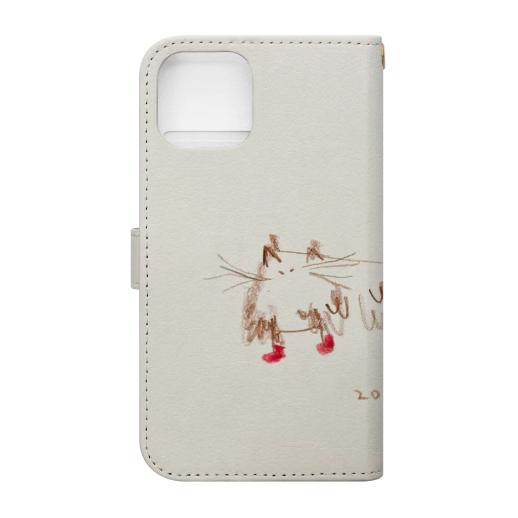 いとうみさきのくつしたねこ Book-Style Smartphone Case :back