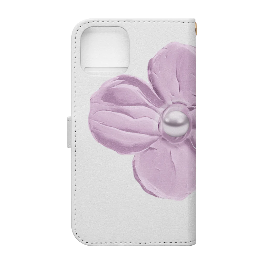 strawberry ON LINE STORE ＜北海道&埼玉特別グッズSHOPのstrawberry☆ENTERTAINMENT＜Flower＞　strawberryブランド Book-Style Smartphone Case :back
