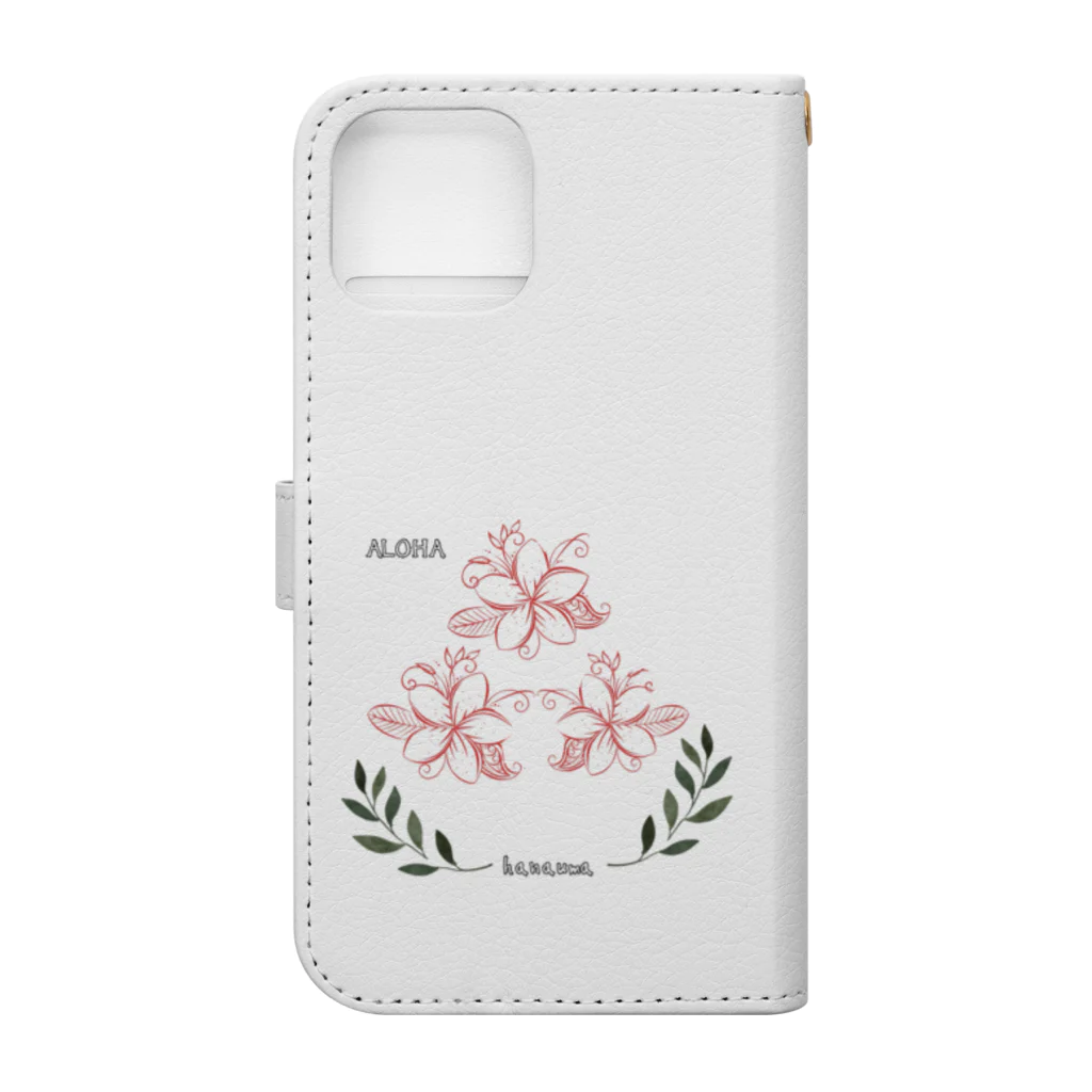 花馬〜Hanauma〜のプルメリアさん Book-Style Smartphone Case :back